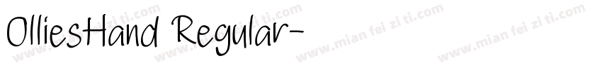 OlliesHand Regular字体转换